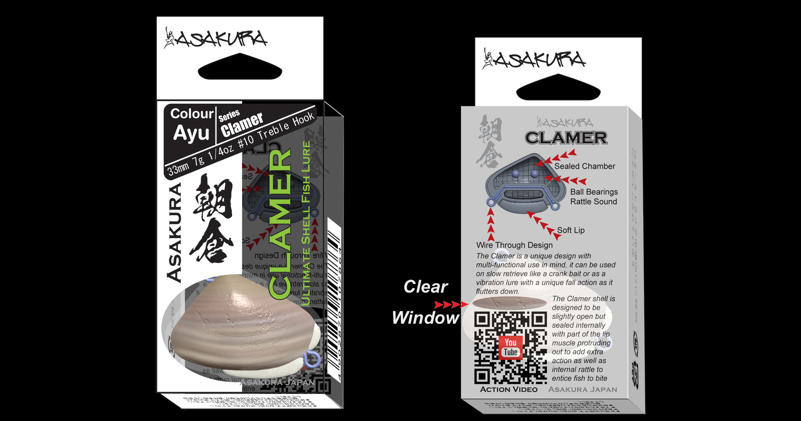 ASAKURA CLAMER 30mm HARD MUSSEL FISHING LURE