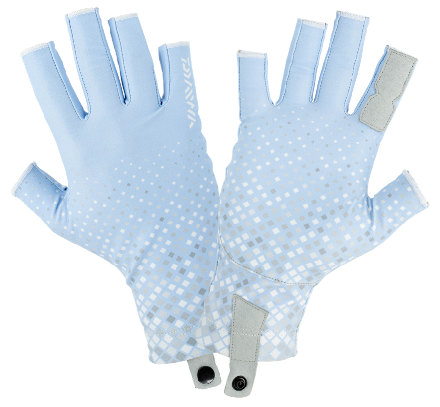 Daiwa UPF Pro Sun Gloves Fishing - Choose Colour Size