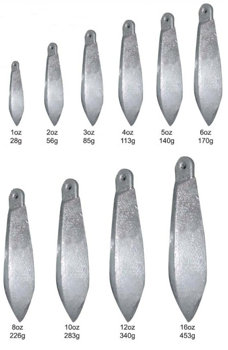 Snapper Sinker FIshing Bulk Buy Lead Weight - Choose Weight