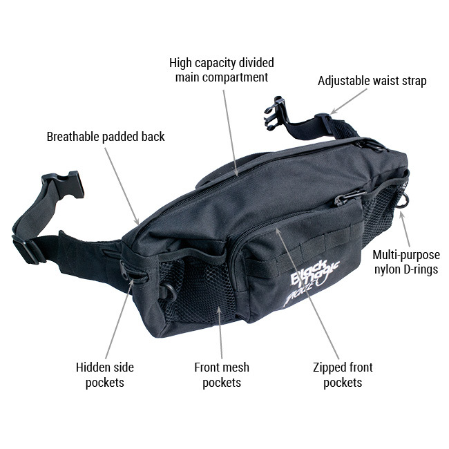 Black Magic Waist Lure Fishing Tackle Bag