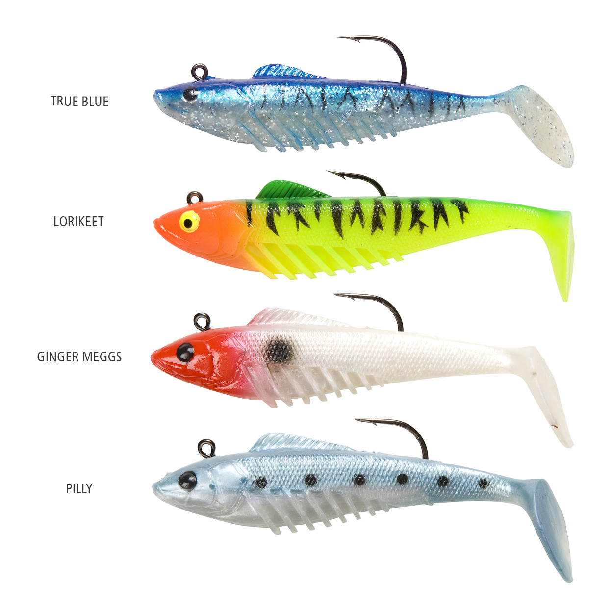 Squidgies Slickrig 65mm Pre Rigged Soft Plastic Fishing Lure #Rainbow Trout