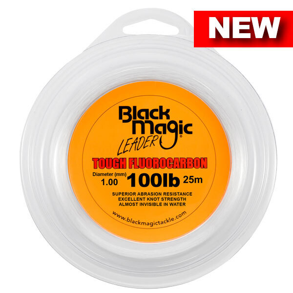 Black Magic Tough Fluorocarbon Leader Fishing Line 1 Spool - Choose Lb BRAND NEW - Picture 10 of 10