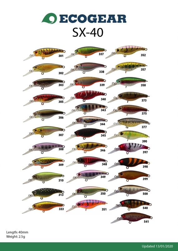 Ecogear SX 40F Hardbody Fishing Lures