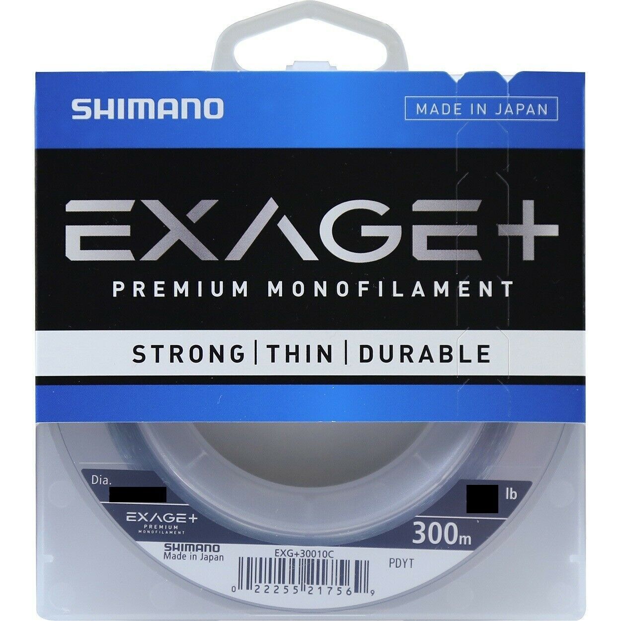 Shimano 300m Exage+ Premium Monofilament Fishing Line #40lb