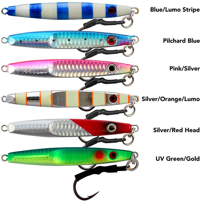 Black Magic Flutter Fishing Metal Jig 60g - Choose Colour