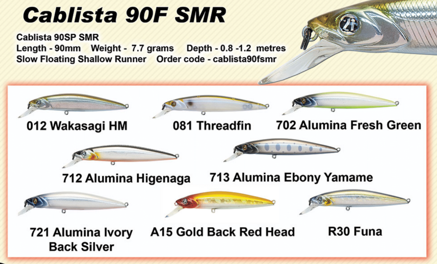 Pontoon 21 Cablista 90SP SMR Hard Body Fishing Lure - Choose Colour
