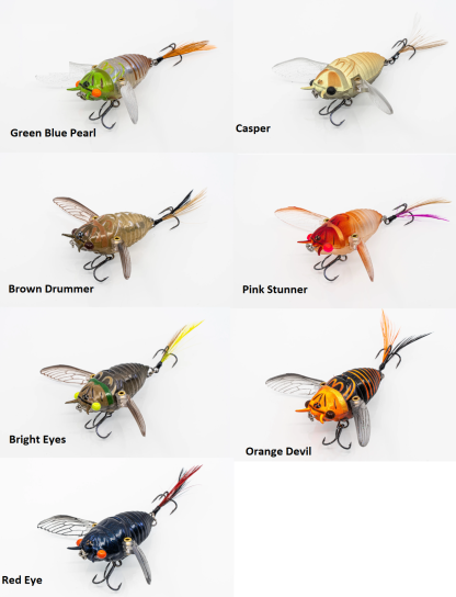 Chasebaits Rip Snorter Chasebaits Ripple Cicada 43mm Soft Plastic Topwater Fishing Lure ...