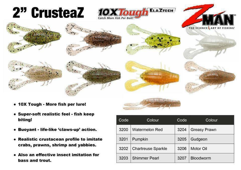 Zman CrusteaZ 2" Inch Soft Plastic Fishing Lure Z Man Zman - Choose ...