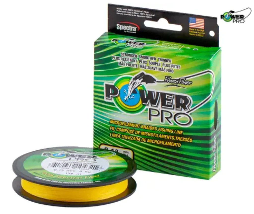 Shimano Power Pro Braided Fishing Line 500 Yards Hi-Vis Yellow