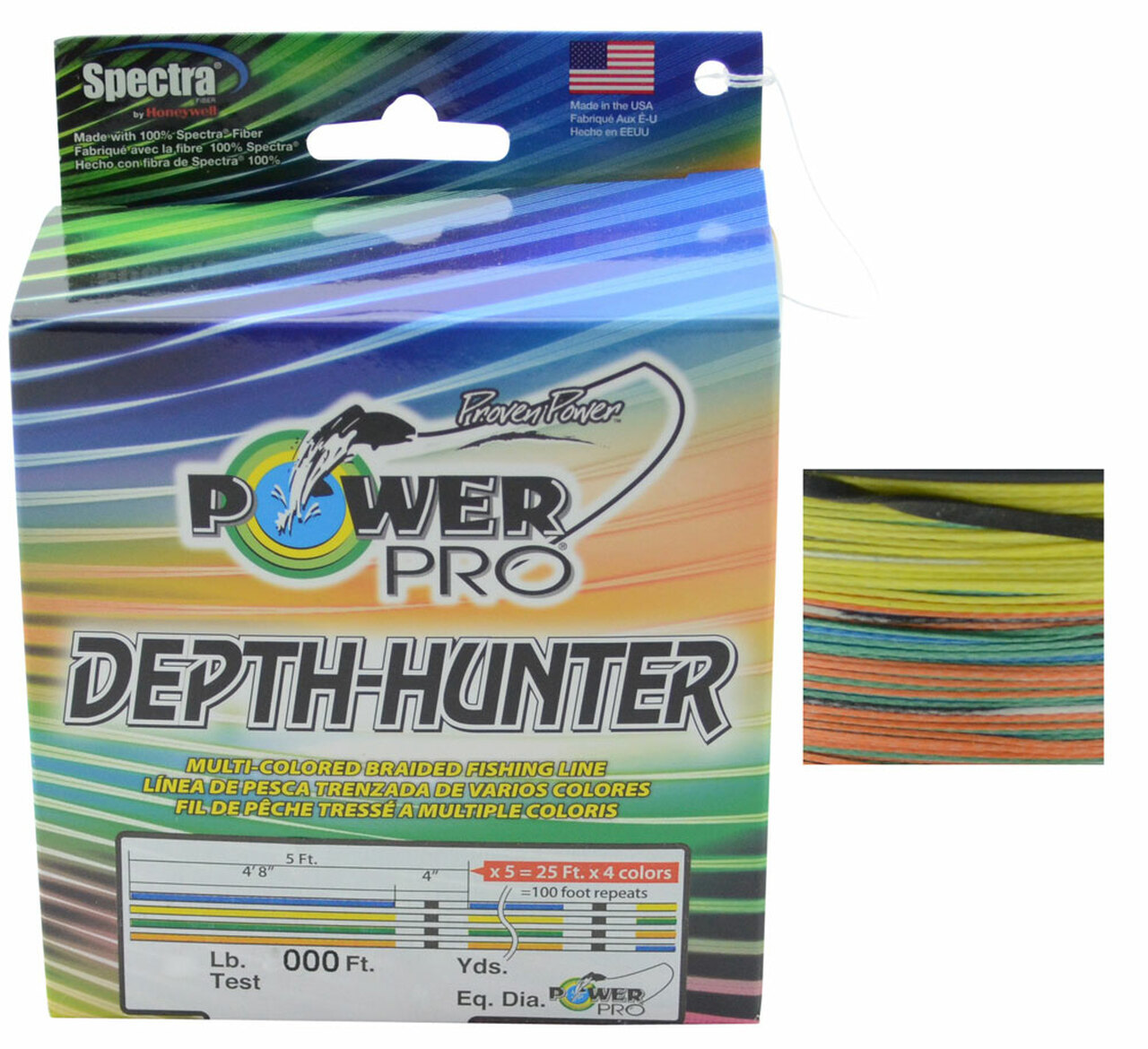 Shimano Power Pro 500 yards Depth Hunter Multi Colour Braid Fishing Line  #40lb