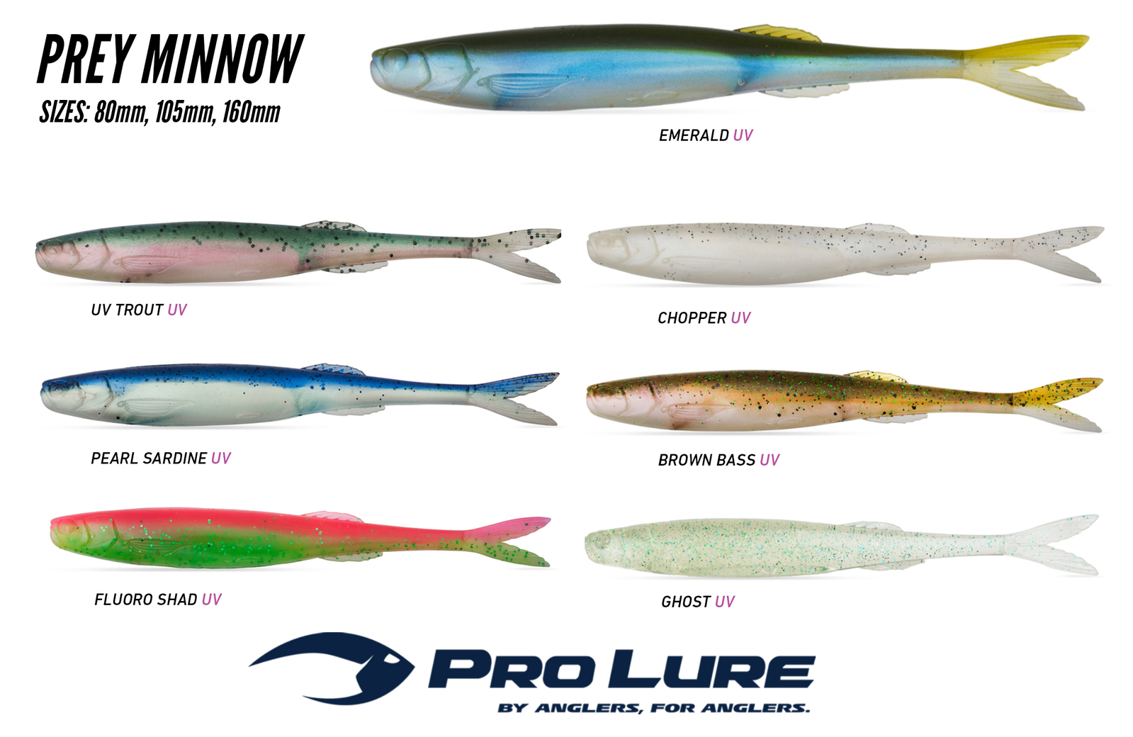 Pro Lure Prey Minnow 105mm Soft Plastic Fishing Lure ProLure Choose