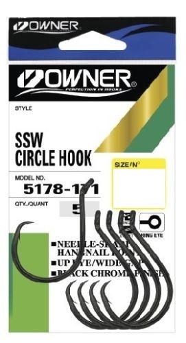Owner 5178 SSW Circle Fishing Hook - Choose Size