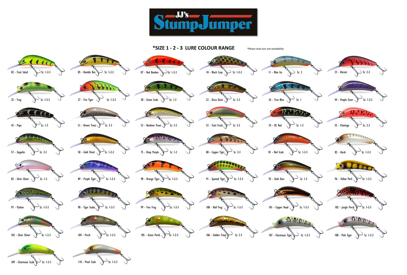 JJ's StumpJumper Dual Depth Size 1 Hard Body Lure 105mm Stump Jumper