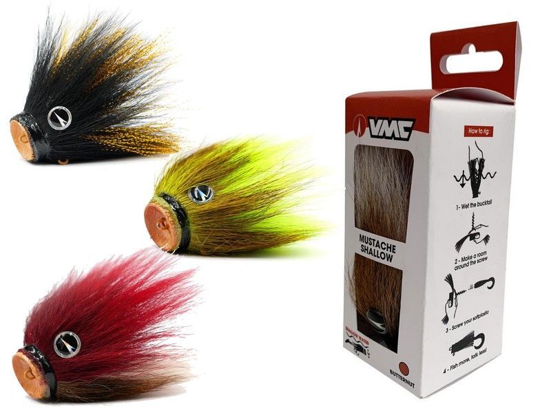 Tête Plombée VMC Mustache Shallow, 22 G, Sans Plomb, Avec Bucktail, Pour Pêche En Eau Douce
