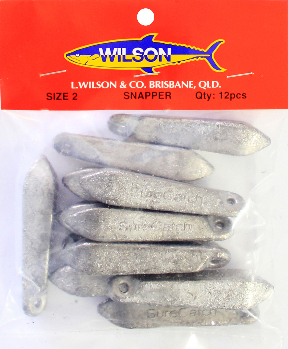 Wilson Snapper Sinkers Pre Pack Choose Weight Mustad