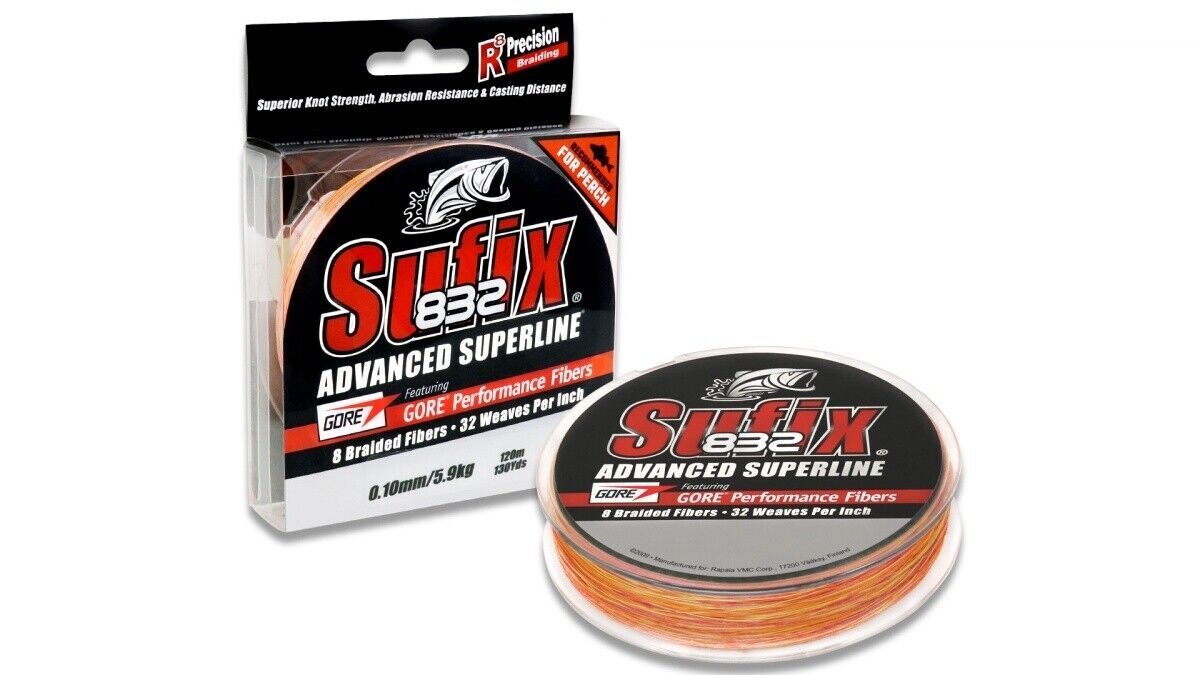 Sufix 832 Advanced Superline x8 Braid 150yd Fire Camo Fishing Line