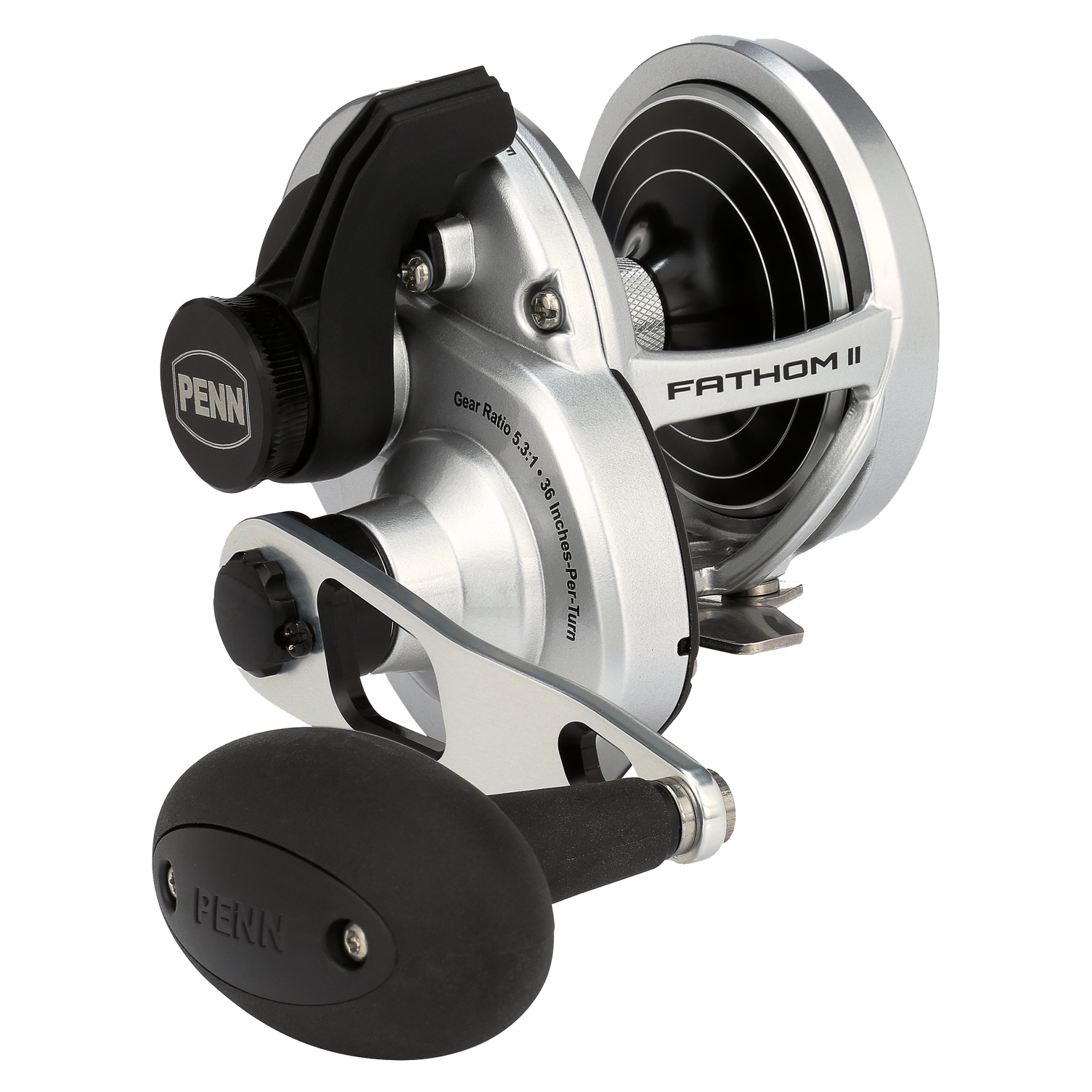 Penn Fathom II 10XN Single Speed Lever Drag Overhead Fishing Reel  #FTHII10XNLD