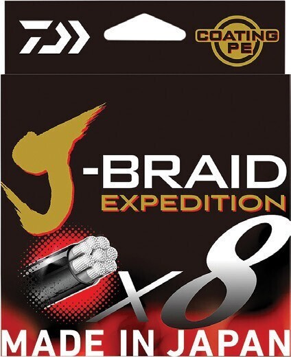 Daiwa J Braid Expedition x8 150m Orange Braid Fishing Line - Choose Lb