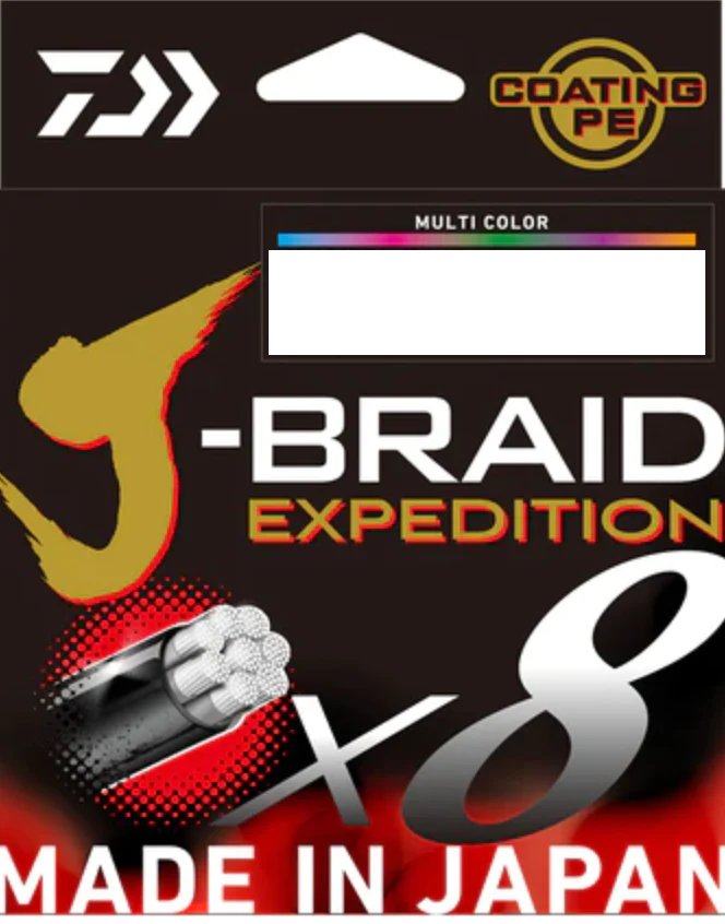 Daiwa J Braid Expedition x8 300m Multi Colour Braid Fishing Line