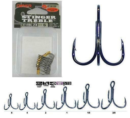 Owner 5641-121 ST-41BC Treble Fishing Hook #2/0