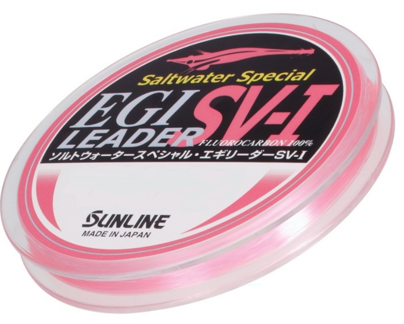 Sunline Egi Pink SV-1 30m Fluorocarbon Fishing Leader #8lb