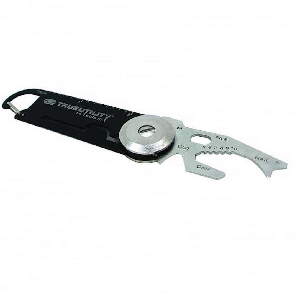 True Utility Dawg 14 Function Multitool Pocket Key Ring Flat Driver Spanner