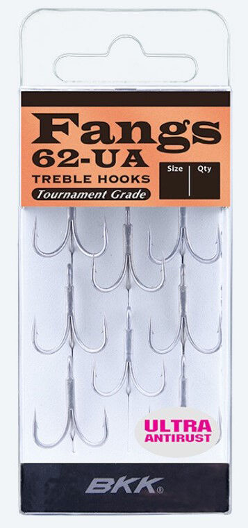 BKK Fangs 62 UA Tournament Grade Saltwater Treble Fishing Hook