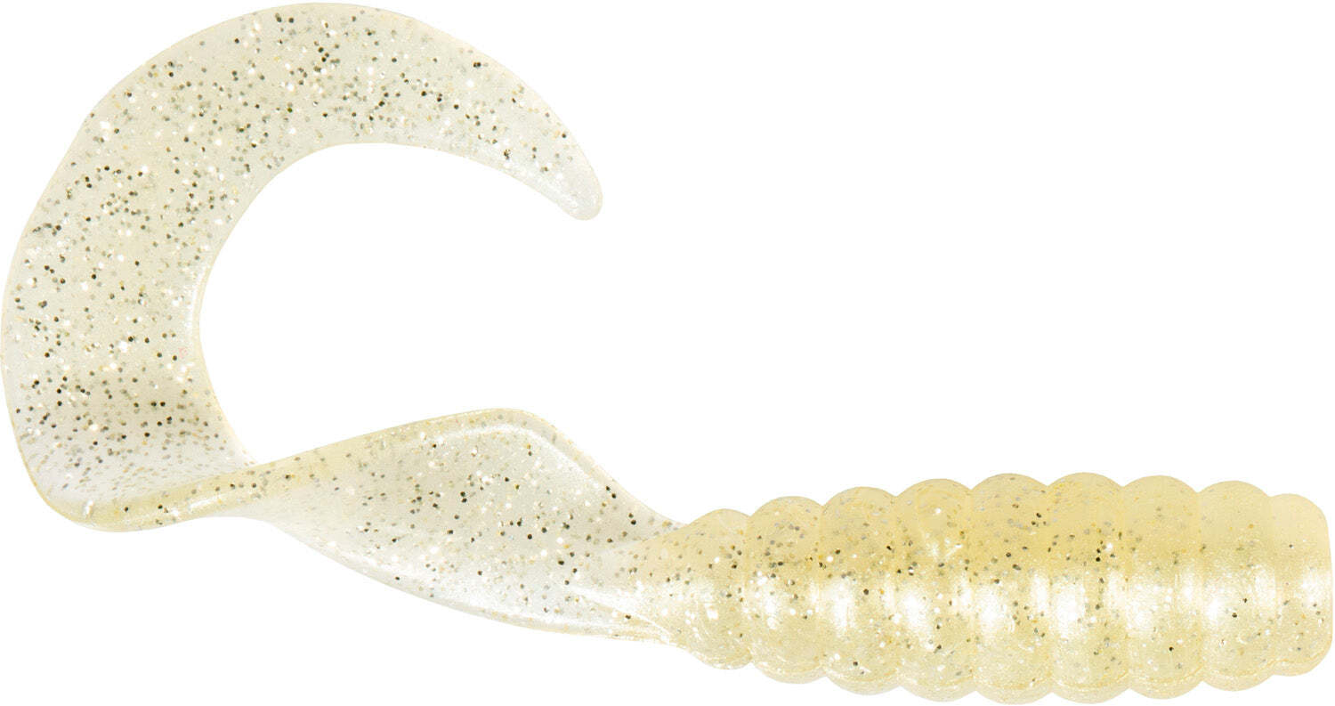 Fishboy 200pk 1.5" Curly Tail Grubs – White & Green Mix – Soft Plastic Panfish Bait