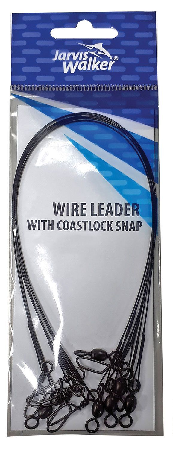 Jarvis Walker 18" Wire Fishing Leader With Coastlock Snap - Choose Lb BRAND NEW - Picture 4 of 6