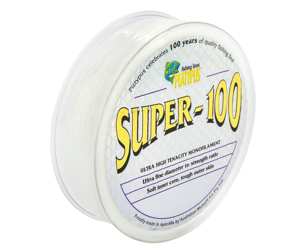 Platypus Super-100 Clear Monofilament Fishing Line 300m #4lb