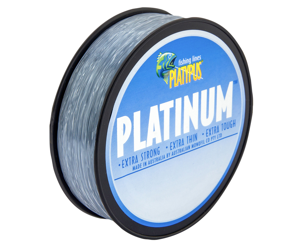 Platypus 300m Grey Platinum Monofilament Fishing Line - Choose Lb Tested