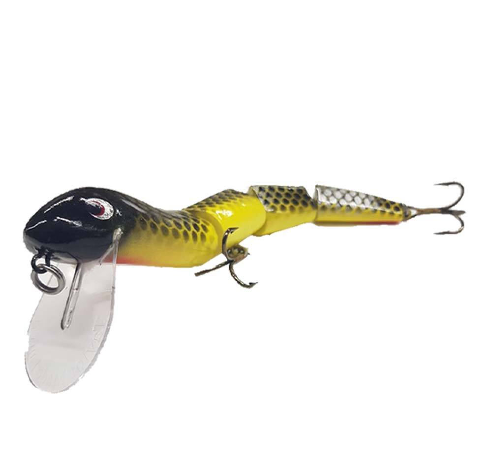 Taylor Made Rattling Reptile 180mm Hard Body Fishing Lure #TAI Black  Chartreuse