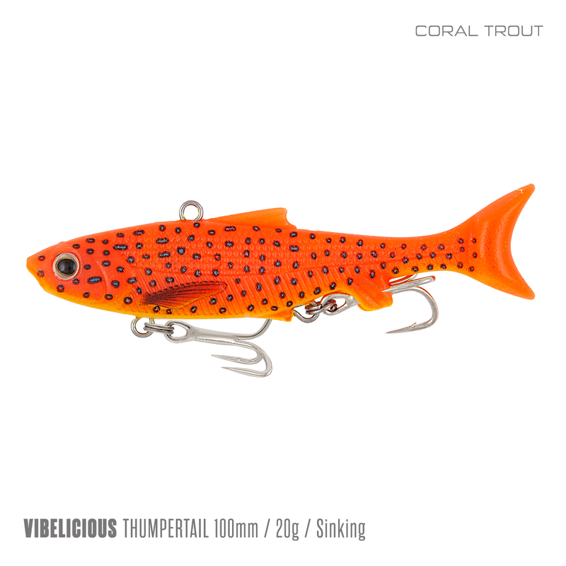 Samaki Vibelicious Thumper Tail 100mm Vibe Fishing Lure - Saltwater - Choose Your Color!
