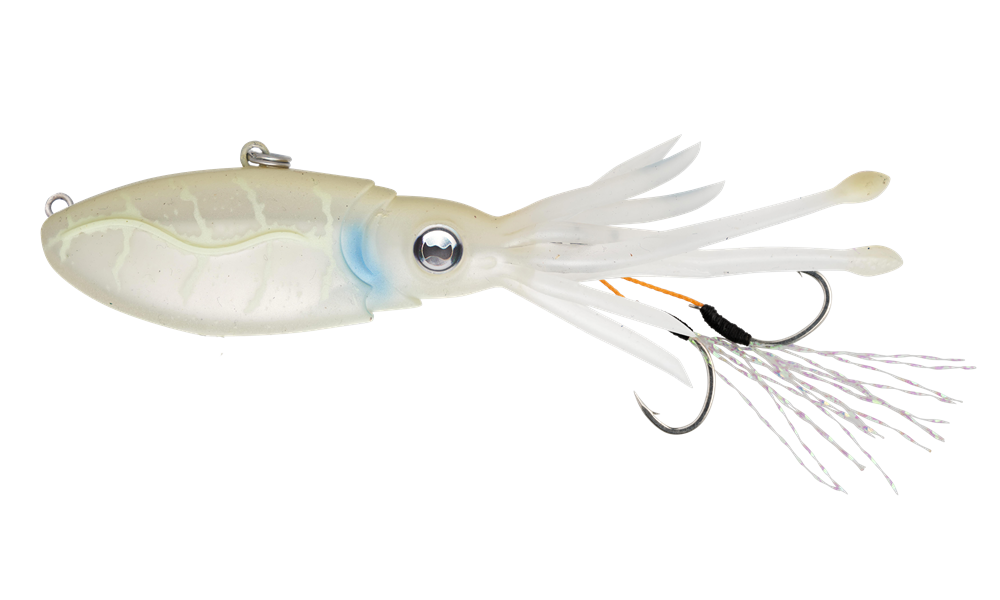 Nomad Design Squidtrex 55mm Soft Vibe Plastic Fishing Lure #White Glow