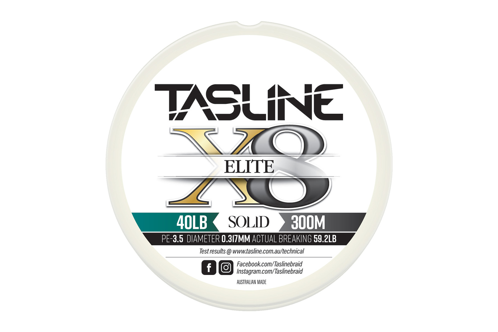 Tasline Elite White 300m Braid Fishing Line - Choose Lb BRAND NEW @ eBay Fishing - Picture 5 of 11