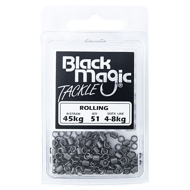 Black Magic Rolling Fishing Swivel Economy Pack #4-8kg (45kg Breaking ...