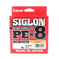 Sunline Siglon PE x8 Braid Fishing Line 300m Orange - Choose Lb