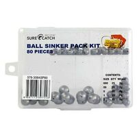 Surecatch 80 Pieces Ball Sinker Pack Kit