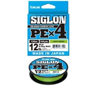 Sunline Siglon PE x4 Braid Line 150m light Green Colour - Choose Lb