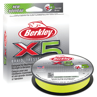 Berkley X5 Flame Green 150m Braid Fishing Line - Choose Lb