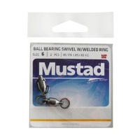 Mustad Ball Bearing Swivel With Welded Ring - Choose Size