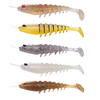 Discontinued - Shimano Squidgy Prawn Paddle Tail 80mm Soft Plastics Fishing Lure
