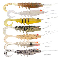 Shimano Squidgy Prawn Wriggler 95mm Soft Plastics Fishing Lure - Choose Colour