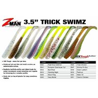 ZMan Trick SwimZ 3.5" Soft Plastic Fishing Lure Swims - Choose Colour