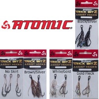 Atomic Trick Bitz Assist Fishing Hooks Size 1 - Choose Colour