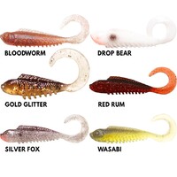 Shimano Squidgy Wriggler 80mm Soft Plastics Fishing Lure - Chooose Colour