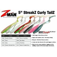 ZMan StreakZ Curly Tail 5" Soft Plastic Fishing Lure - Choose Colour