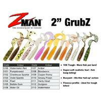 Zman 2" Inch Grubz Zman Soft Plastic Fishing Lures Z Man Grubs - Choose Colour