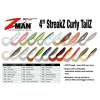 Zman StreakZ Curly Tail 4" Soft Plastic Fishing Lure - Choose Colour