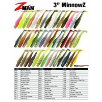 ZMan MinnowZ 3" Paddle TailZ Soft Plastic Fishing Lure - Choose Colour